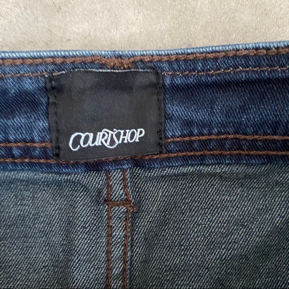 COURTSHOP high waist denim mini skirt dark blue XS - Picture 6 of 8